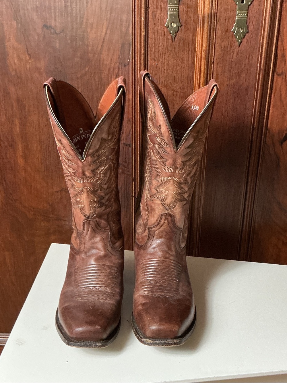 Dan Post Brown Embroidered Western Heeled Boots